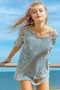 BiBi Laser Cut Mineral Washed Loose Fit Thermal Top