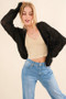 And The Why Fishnet Knitting Bolero Cardigan