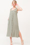 And The Why Washed Gauzed Patch Pocket Tank Midi Dress