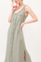 And The Why Washed Gauzed Patch Pocket Tank Midi Dress