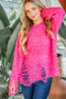 And The Why Distressed And Textured Pullover Sweater