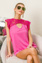 BiBi French Terry Knit Cut Out Detailed With Lace