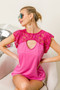BiBi French Terry Knit Cut Out Detailed With Lace