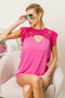 BiBi French Terry Knit Cut Out Detailed With Lace