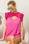 BiBi French Terry Knit Cut Out Detailed With Lace