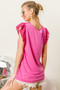 BiBi French Terry Knit Cut Out Detailed With Lace
