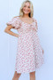 And The Why Lace Up Front Puff Babydoll Dress