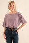 And The Why Thermal Dolman Sleeve Knit Casual Top