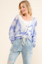 And The Why Blue Tie Dye Twisted Sweater