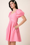 Mittoshop Sweetheart Puff Sleeve Smocked Mini Dress