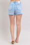 Judy Blue Full Size Mid Rise Garment Dyed Denim Shorts Plus Size