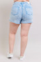 Judy Blue Full Size Mid Rise Garment Dyed Denim Shorts Plus Size