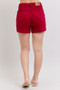 Judy Blue Full Size High Waist Tummy Control Garment Dyed Heart Shaped Denim Shorts Plus Size