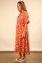 VERY J Full Size Oversized Printed Shirt Midi Dress Plus Size