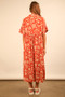 VERY J Full Size Oversized Printed Shirt Midi Dress Plus Size