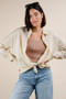 VERY J Full Size Oversized Striped Button Down Shirt Top Plus Size