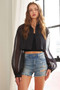 ADORA See Through Crop Shirt