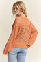 ADORA Round Neck Lurex Crochet Top