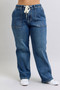 Judy Blue Plus Size High Waist Drawstring Wide Leg Jeans