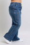 Judy Blue Plus Size High Waist Drawstring Wide Leg Jeans