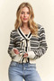 ADORA Bow Tie Stripe Sweater Top