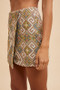 Annie Wear Ethic Woven Jacquard Wrap Mini Skirt