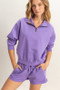 HYFVE Quarter Zip Drop Shoulder Sweatshirt