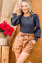 And The Why Faux Leather Shorts with Waist Ribbon