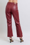Judy Blue Full Size High Waist Tummy Control Faux Leather Straight Pants Plus Size