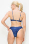 And The Why Denim Print Simple Bikini Swimsuits
