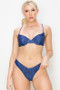 And The Why Denim Print Simple Bikini Swimsuits