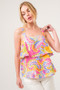 And The Why Square Neck Tiered Paisley Printed Top