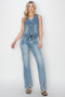 RISEN Full Size V-Neck Button Down Vest Plus Size