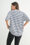 MONO B Coastal Cotton Striped Oversized Crewneck T-Shirt