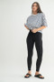 MONO B Coastal Cotton Striped Oversized Crewneck T-Shirt