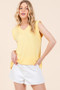 BOMBOM Rib Knit V-Neck Tank