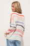 And The Why Abstract Striped Light Weight Loose Sweater