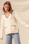 SO ME Contrast Blanket Stitch Sweater