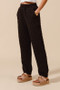 SO ME Triangle Quilted Straight Jogger Pants