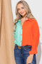 And The Why Color Block Button-Down Casual Shirts