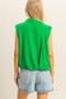 HYFVE Buttoned Front Sleeveless Collar Shirt
