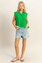 HYFVE Buttoned Front Sleeveless Collar Shirt