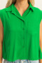 HYFVE Buttoned Front Sleeveless Collar Shirt