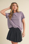 Aemi+Co Pleated Denim Mini Skirt