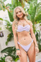 And The Why Frill Trim Bandeau Bikini Swim Set
