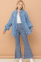 And The Why Checkerboard High Waist Bell Pants