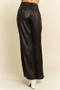 Davi & Dani Crinkled Textured Wide Leg Pants
