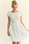 Davi & Dani Crossed Back Short Sleeve Dress with Pockets