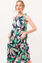 And The Why Botanical Printed Halterneck Tiered Maxi Dress