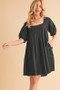 Aemi + Co Square Neck Babydoll Dress with Pockets